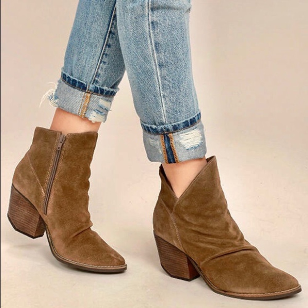 Matisse Taupe Suede Booties